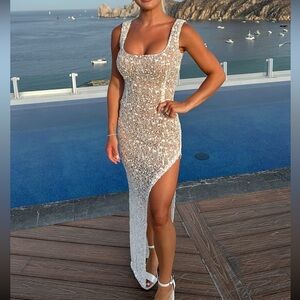 Nadine Merabi Louisa White Dress